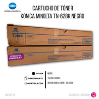 Toner Konica Minolta TN-628K Black 24K Pág. 450i Original