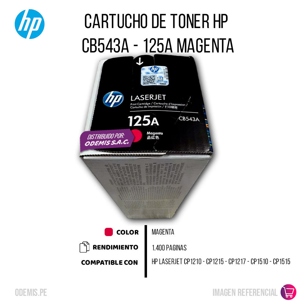 Toner Hp 125A Magenta Cb543A 1,4K Pág. CP1210 Original