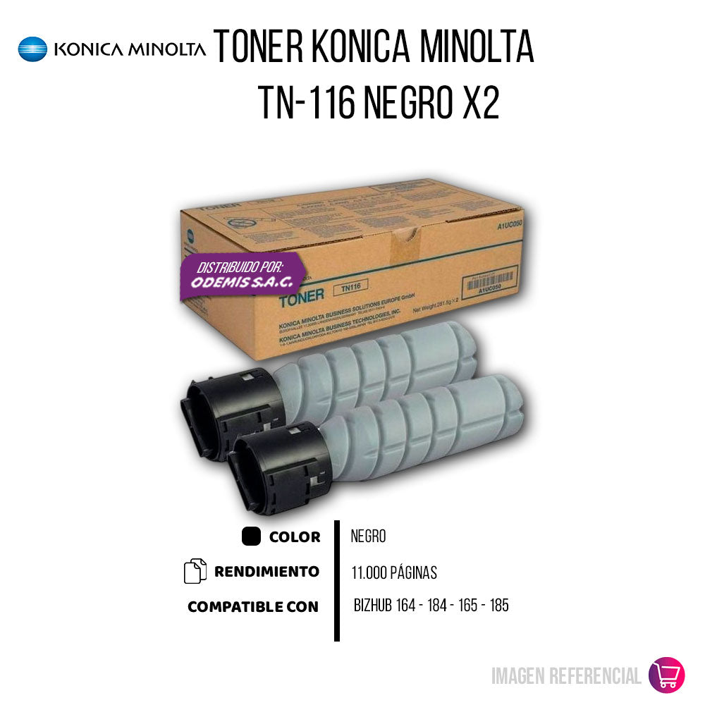 Toner Konica Minolta TN-116 Black 11K Pág. 164 Original