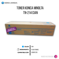 Toner Konica Minolta TN-214C Cyan 18,500 Pág. C200 Original