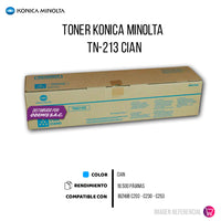 Toner Konica Minolta TN-213C Cyan 18,500 Pág. C203 Original