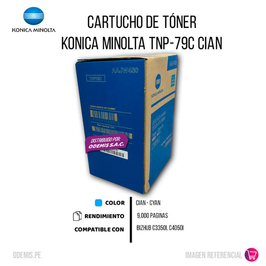 Toner Konica Minolta TNP-79C Cyan 9K Pág. C3300i Original
