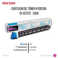 Toner Kyocera TK-8737C Cian Original