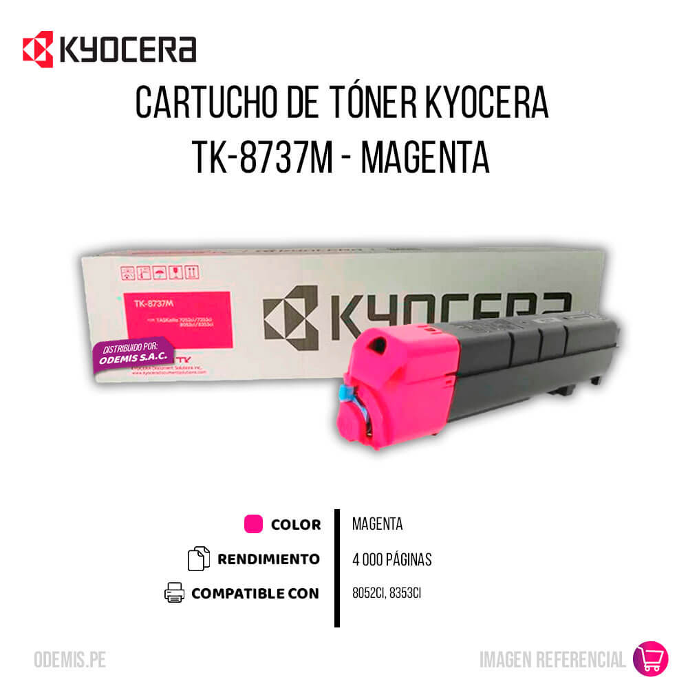 Toner Kyocera TK-8737M Magenta 40K Pág. 8052ci Original