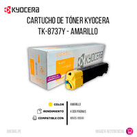 Toner Kyocera TK-8737Y Yellow 40K Pág. 8052ci Original
