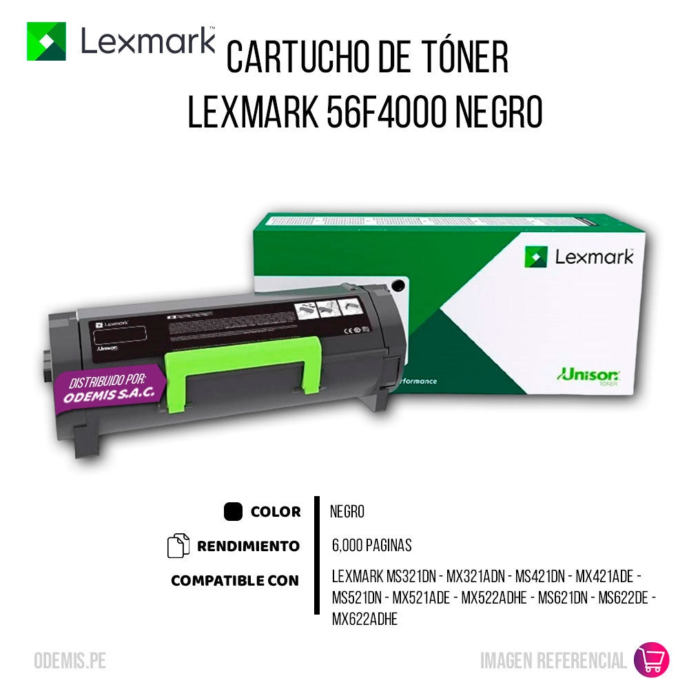 Toner Lexmark 56F4000 Negro 6K Pág. MX321adn Original