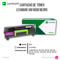 Toner Lexmark 56F4000 Negro 6K Pág. MX321adn Original
