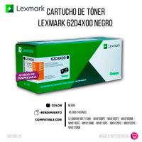 Toner Lexmark 62D4X00 Negro 45K Pág. MX711de Original