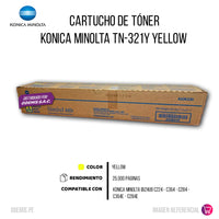Toner Konica Minolta TN-321Y Yellow 25K Pág. BH C224 Original