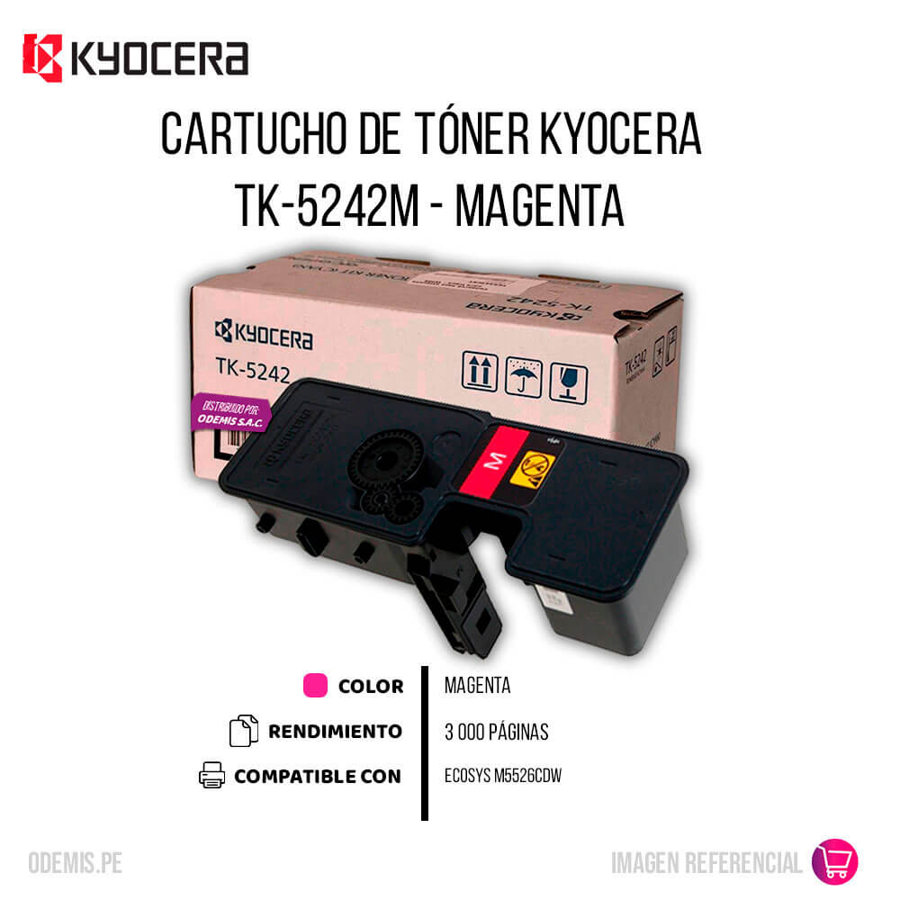 Toner Kyocera TK-5242M Magenta 3K Pág. M5526CDW Original