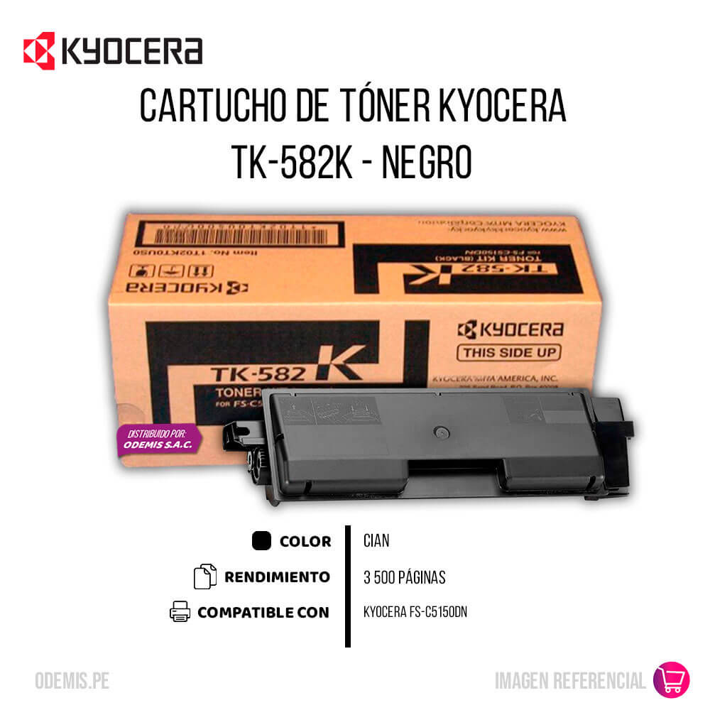 Toner Kyocera TK-582K Negro 3.5K Pág. Fs-C5150dn Original