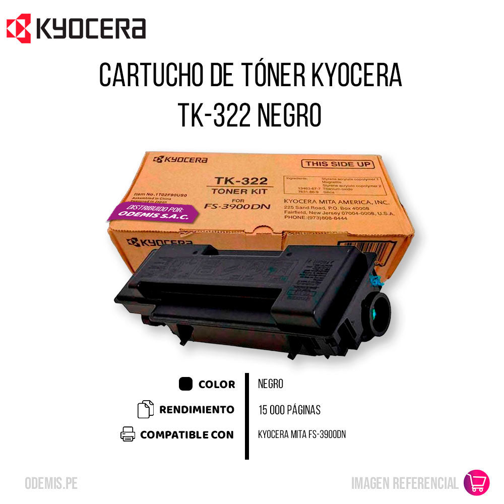 Tóner Kyocera TK-322 Negro 15K Pág. FS-3900DN Original