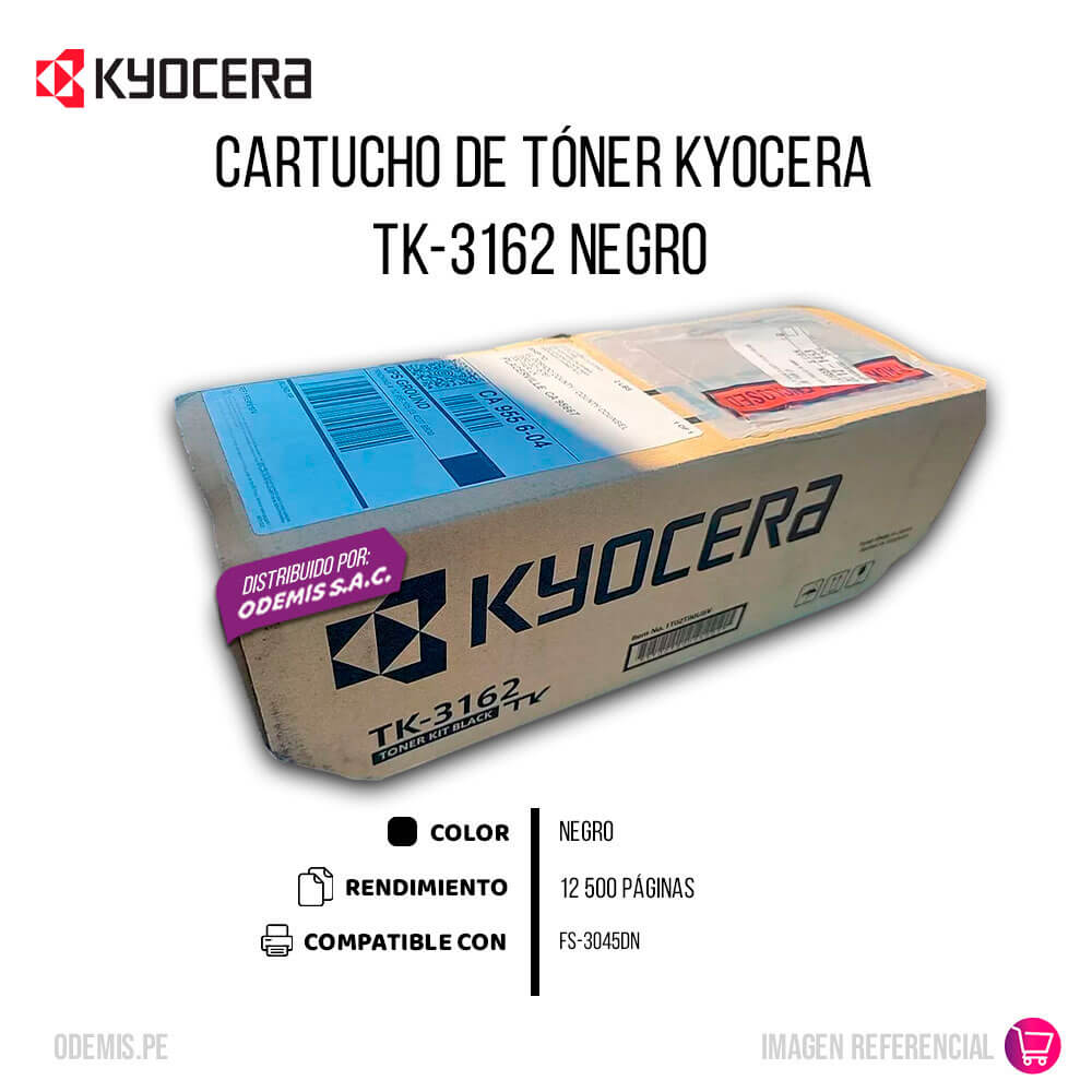 Tóner Kyocera TK-3162 Negro 12.5K Pág. P3045DN Original