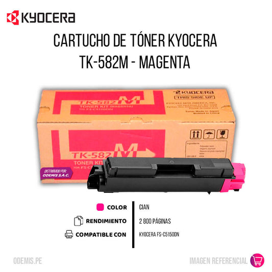 Toner Kyocera TK-582M Magenta 2.8K Pág. FS-C5150DN Original