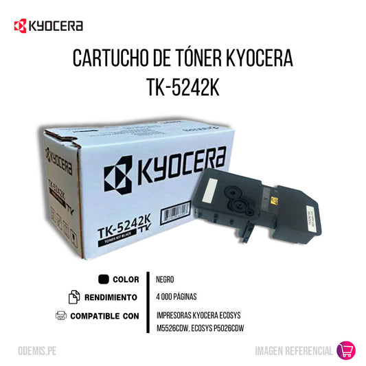 Toner Kyocera TK-5242K Negro 4K Pág. M5526CDW Original