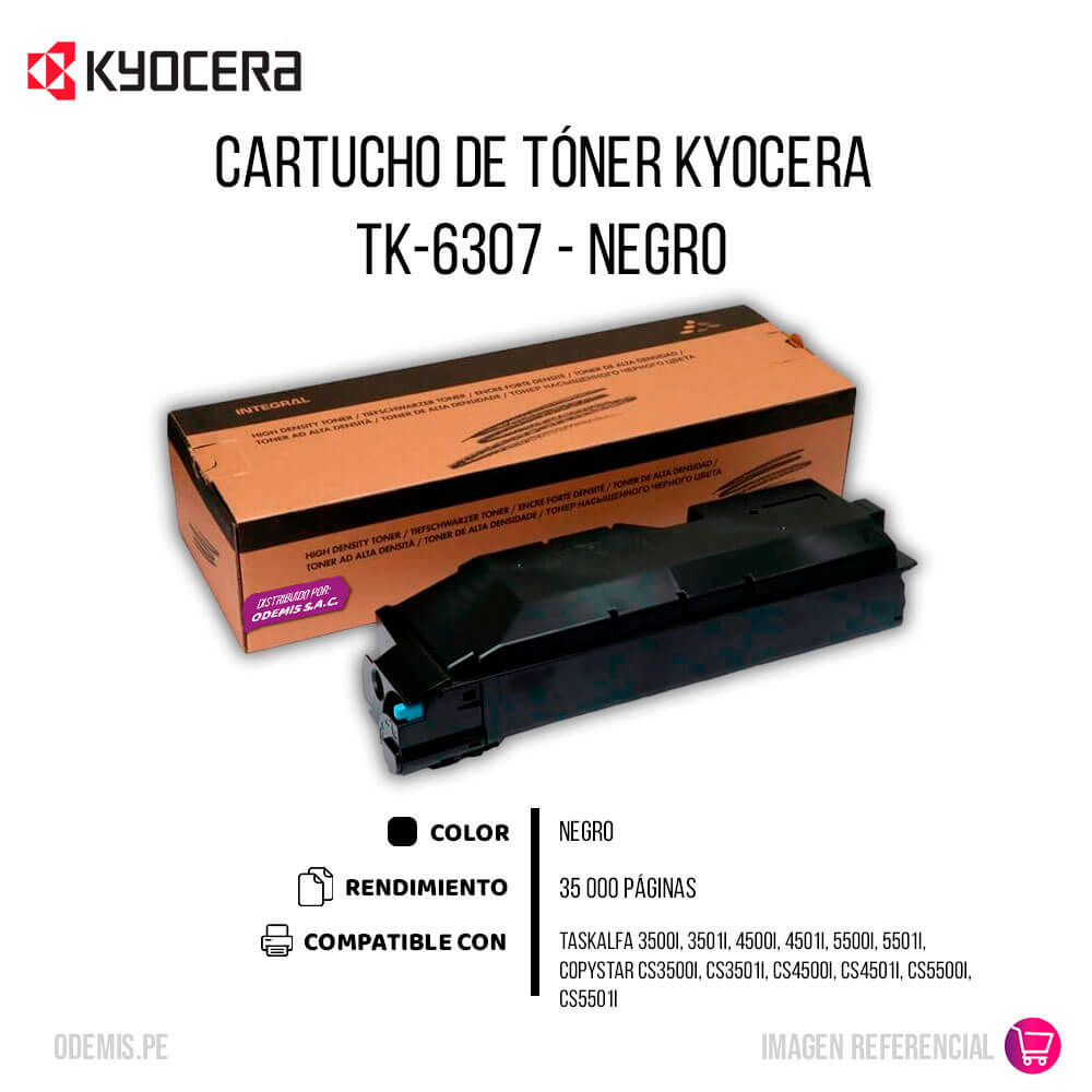 Toner Kyocera TK-6307 Negro 35K Pág. 3500i, 4500i Original