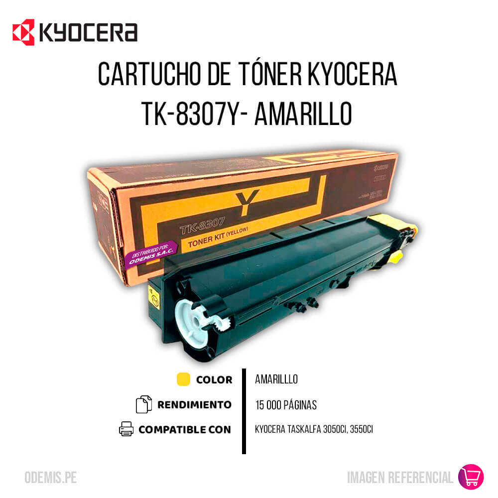 Toner Kyocera TK-8307Y Yellow 15K Pág. 3050ci Original