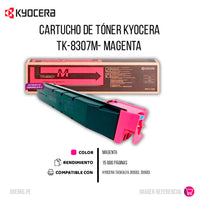 Toner Kyocera TK-8307M Magenta 15K Pág. 3050ci Original
