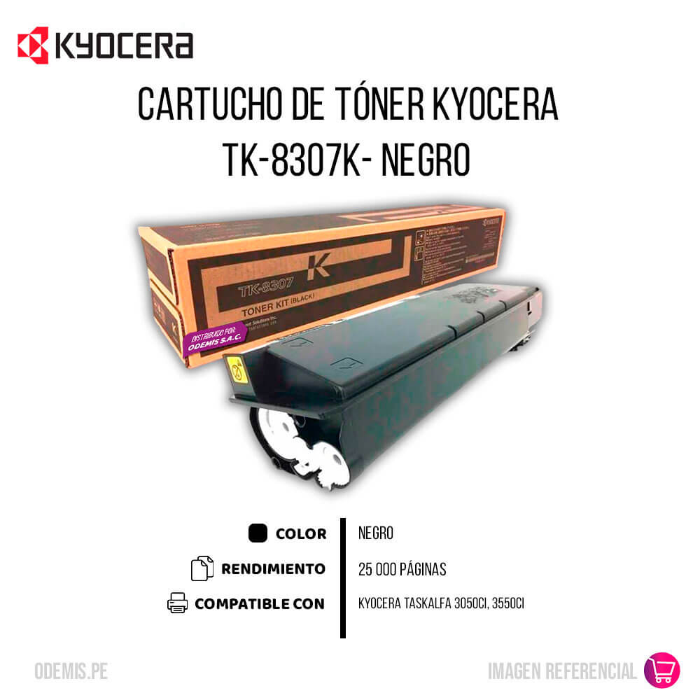 Toner Kyocera TK-8307K Negro 25K Pág. 3050ci Original