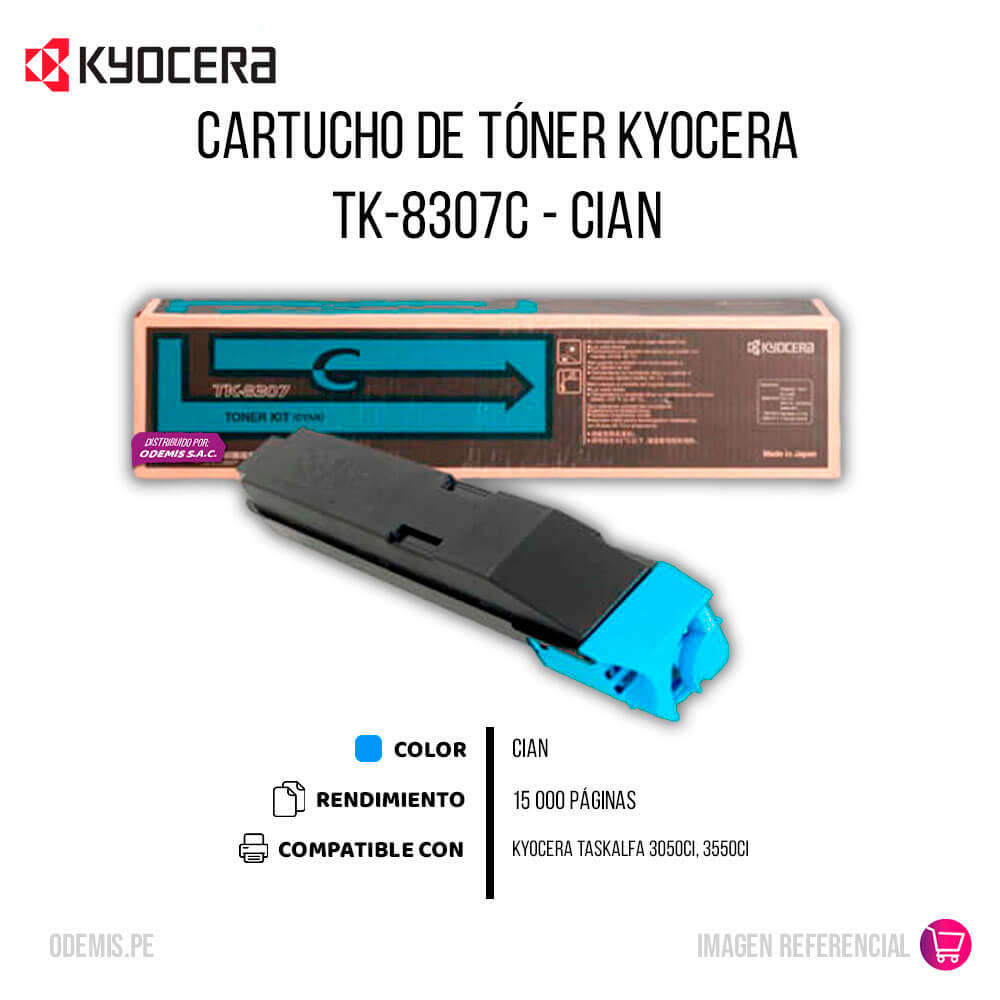 Toner Kyocera TK-8307C Cian 15K Pág. 3050ci, 3550c Original