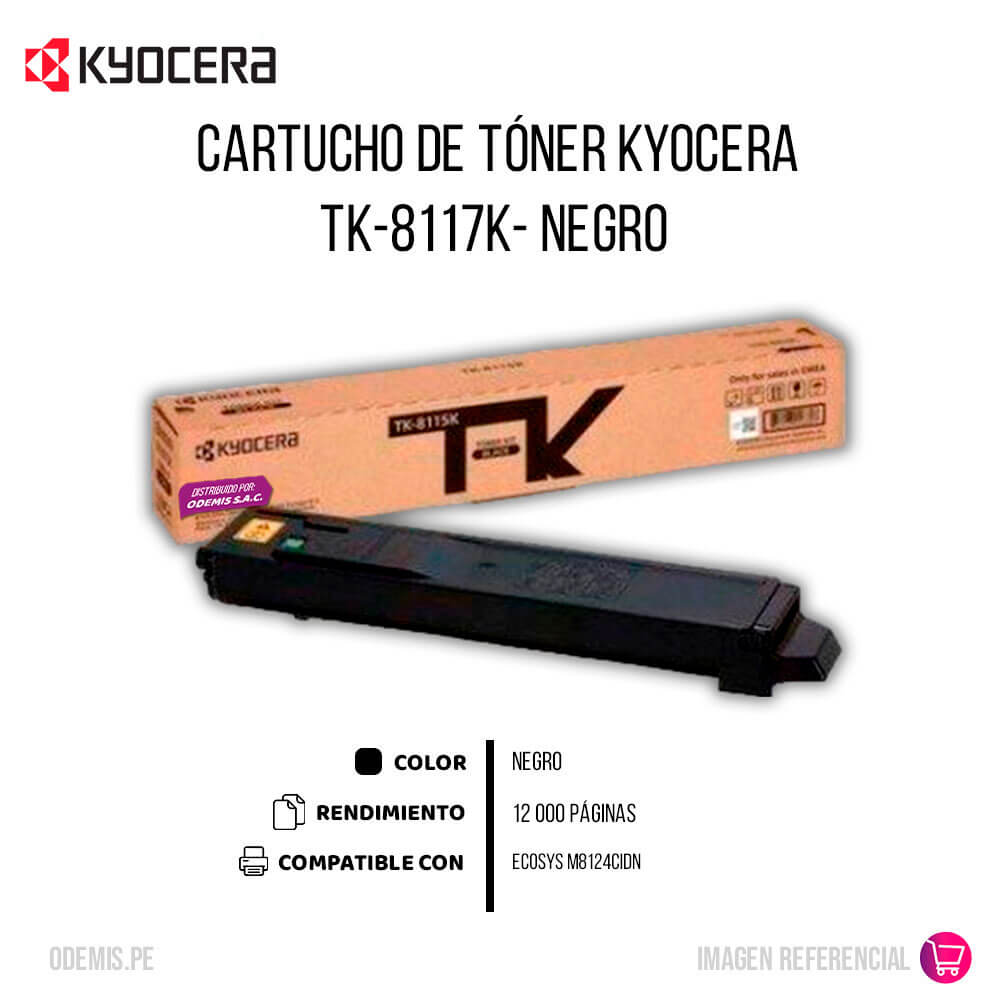 Toner Kyocera TK-8117K Negro 12K Pág. M8124Cidn Original