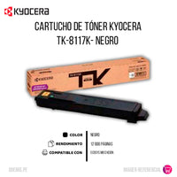 Toner Kyocera TK-8117K Negro 12K Pág. M8124Cidn Original