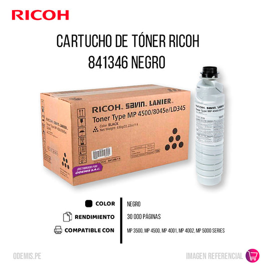 Toner Ricoh 841346 Negro MP 4500 Original