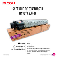 Toner Ricoh 841849 Negro Mp C4503 Original