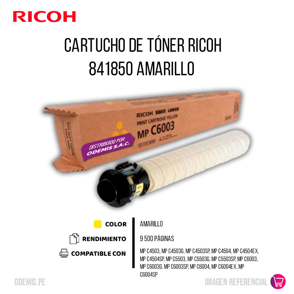 Toner Ricoh 841850 Yellow Mp C4503 Original
