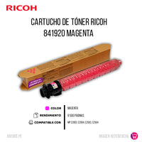 Toner Ricoh 841920 Magenta 9.5K Pág. MP C2003 Original