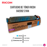 Cartucho de Toner6K Pág. MP C307, C406 Original