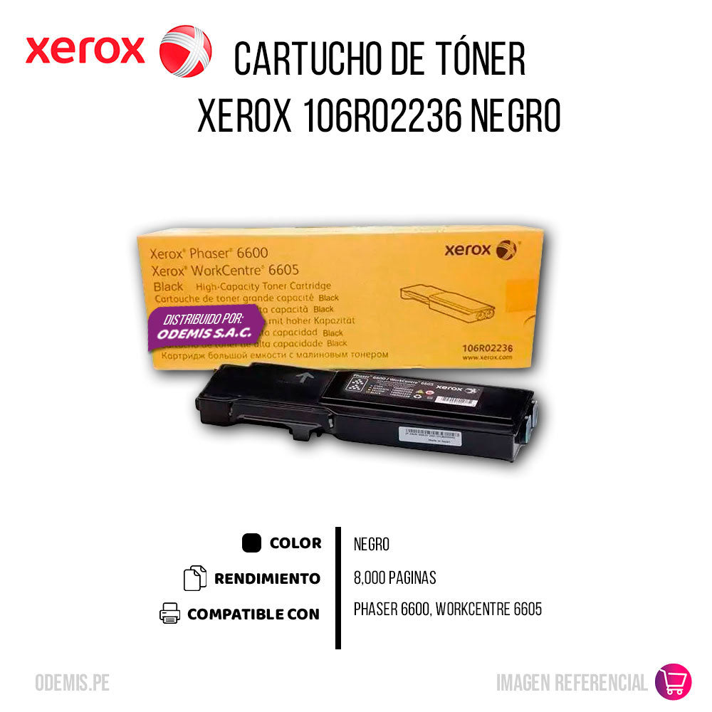 Toner Xerox 106R02236 Negro Original