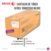 Toner Xerox 106R03583 Negro 13.900 Pág. B405 Original