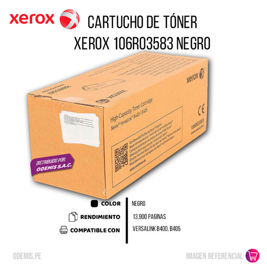 Toner Xerox 106R03583 Negro 13.900 Pág. B405 Original