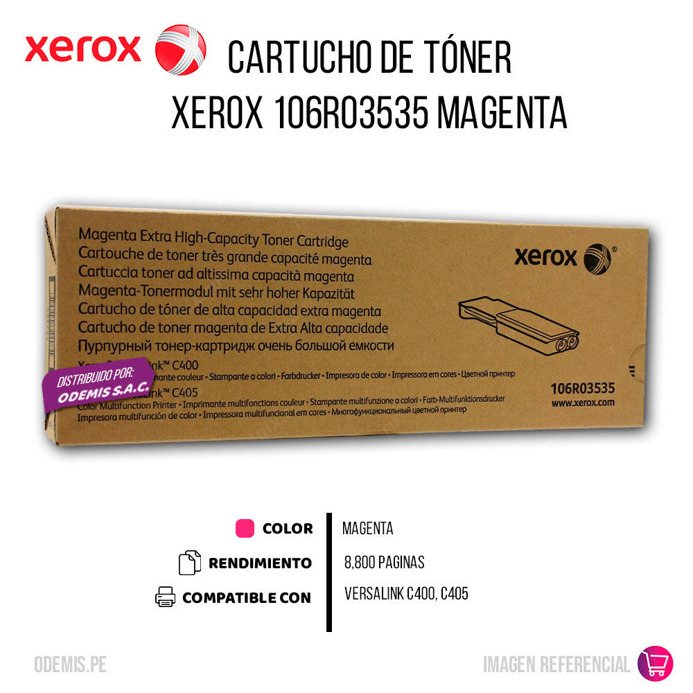 Toner Xerox 106R03535 Magenta 8K Pág. C405 Original