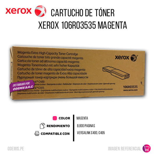 Toner Xerox 106R03535 Magenta 8K Pág. C405 Original