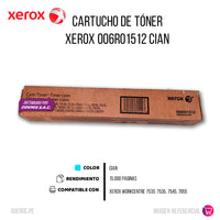 Toner Xerox 006R01512 Cian 15K Pág. WC 7525, 7835 Original