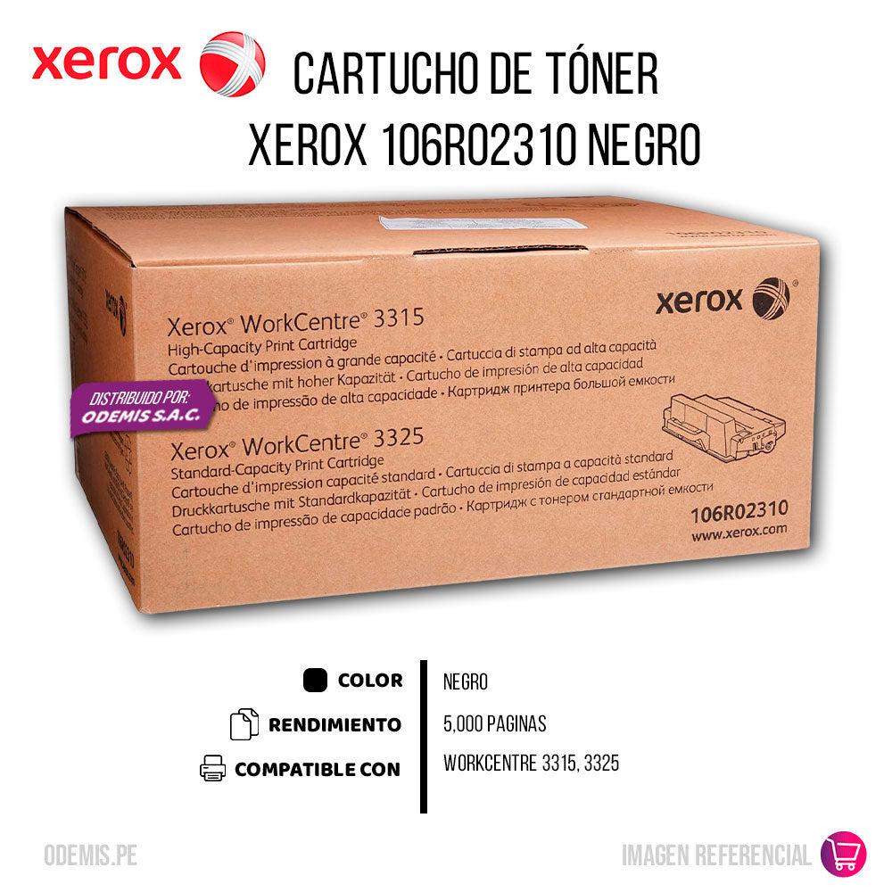 Toner Xerox 106R02310 Negro Original