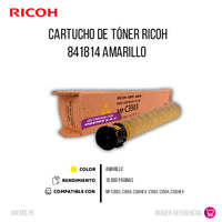 Toner Ricoh 841814 Yellow 18K Pág. MP C3003, C3503 Original