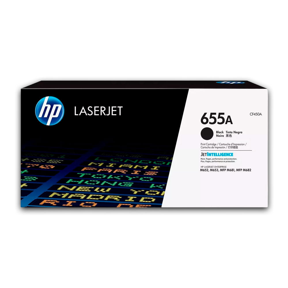 Toner Hp 655A Negro CF450A 12.5K Pág. M652 Original