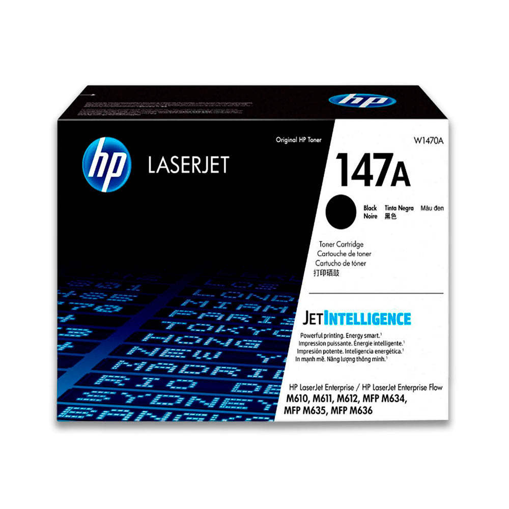 Toner Hp 147A Negro W1470A 10.5K Pág. M634 Original