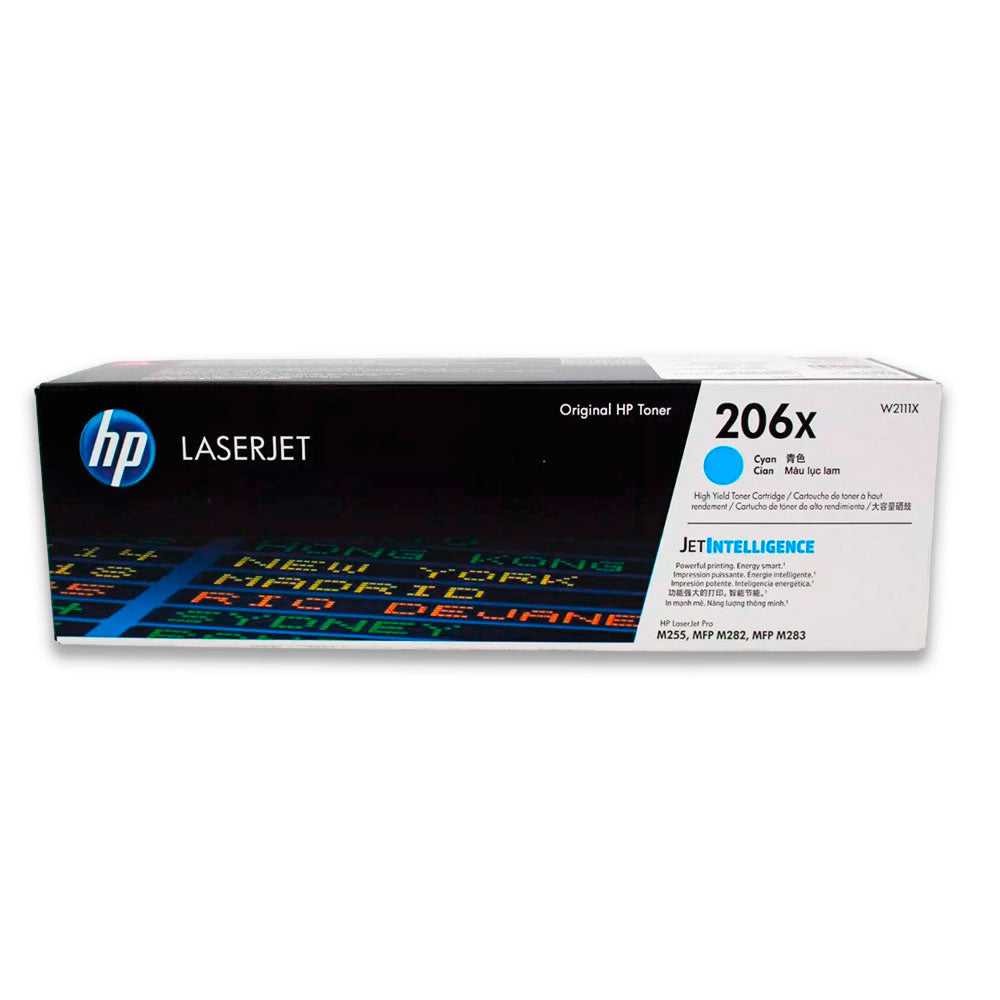 Toner HP 206X Cian W2111X 2.450 Pág. MFP M283 Original