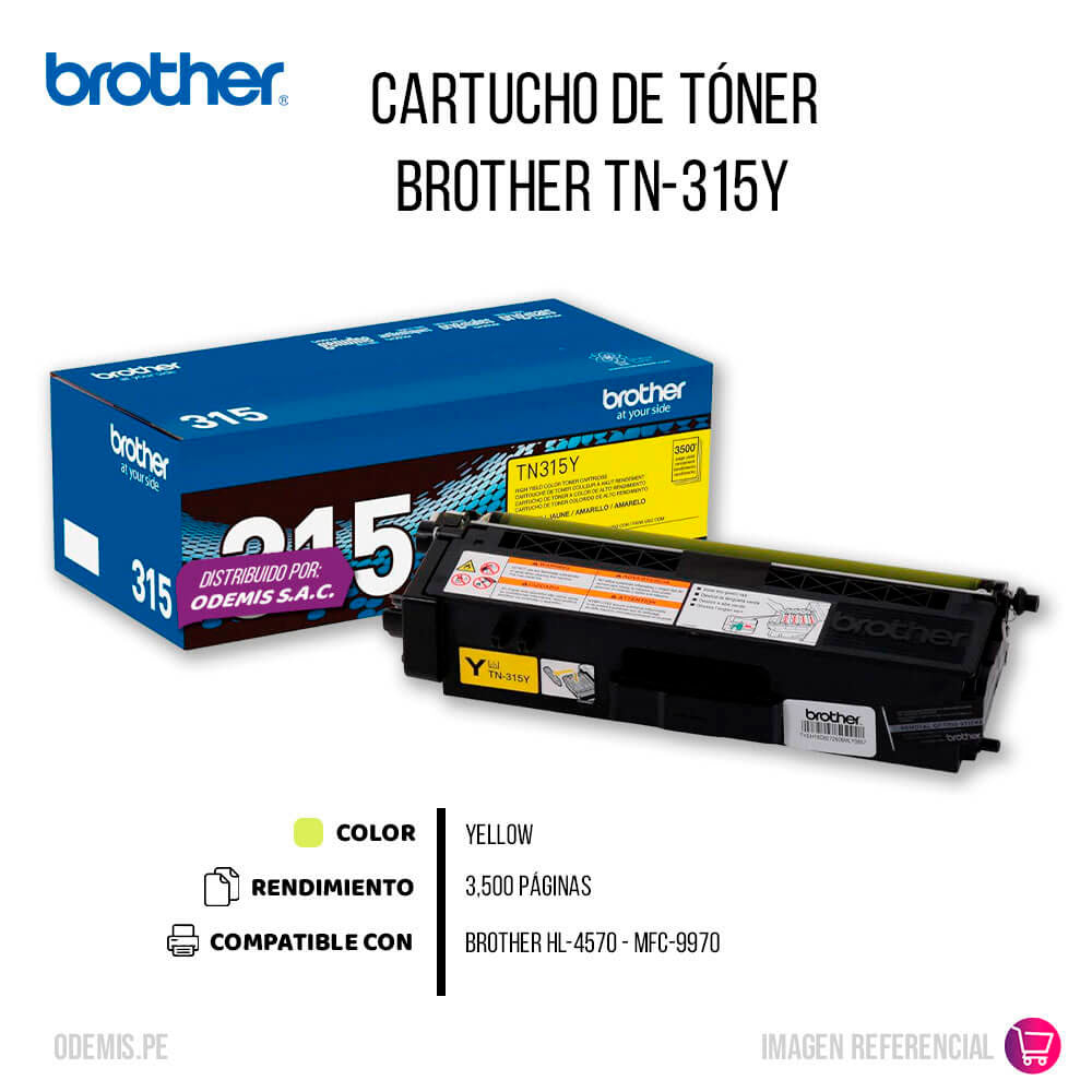 Toner Brother TN-315Y Yellow 3.5K Pág. HL-4570 Original