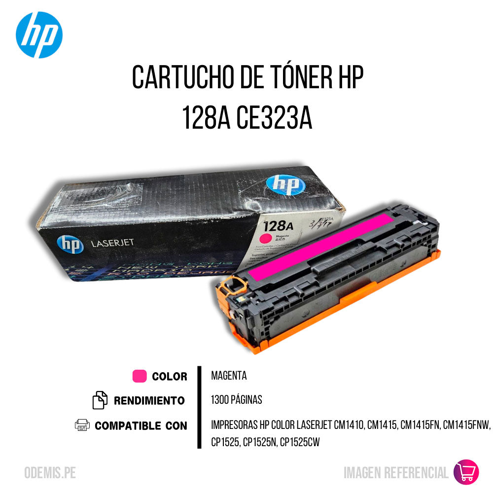 Toner Hp 128A Magenta CE323A 1.3K Pág. CM1415 Original