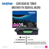 Toner Brother TN-3609XXL Negro 11K Pág. L5660dn Original