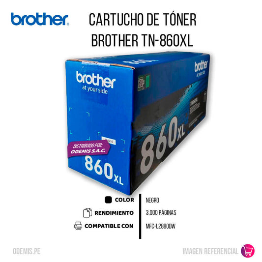 Toner Brother TN860XL Negro 3K Pág. MFC-L2880DW Original