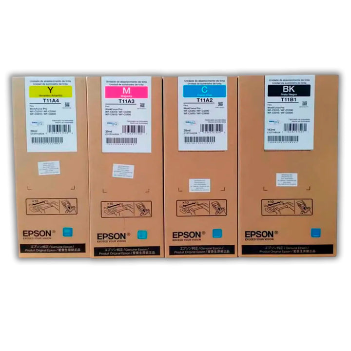 Pack Tinta Epson T11B Negro y T11A Color 143ml y 39ml C5810 Original