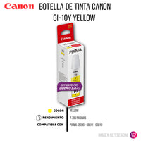 Tinta Canon Gi-10Y Yellow 7.7K Pag G5010, G6010 Original