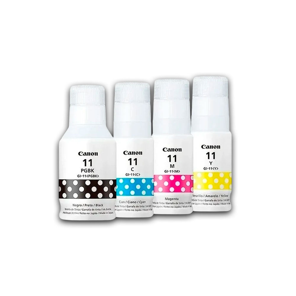 Kit de Tinta Canon GI-11 CMYBK 70ml y 135ml Pag G3160 Original