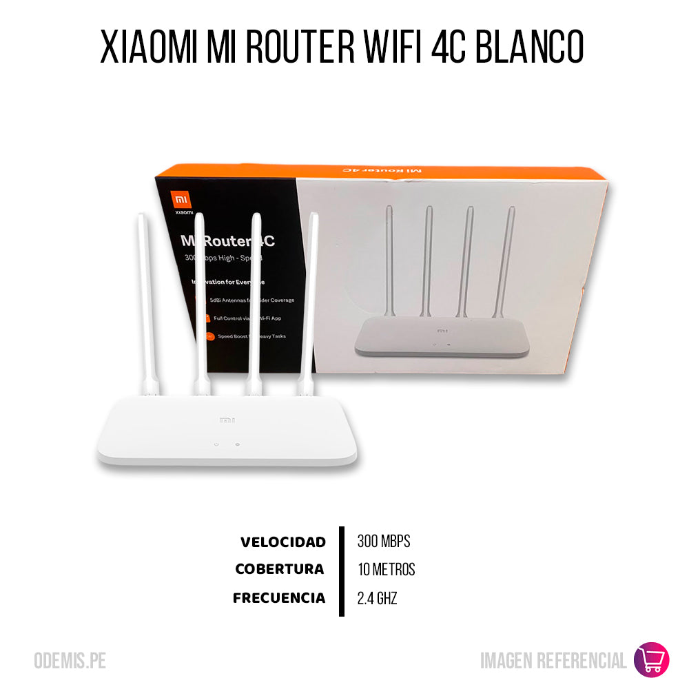 Router Xiaomi Wifi 4C Blanco Web, iOS y Android Original